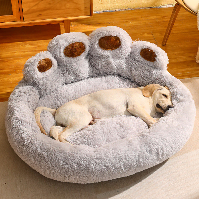 Cozy Fleece-Lined Dog Bed for Medium to Large Breeds - Perfect for Corgis and Golden Retrievers!