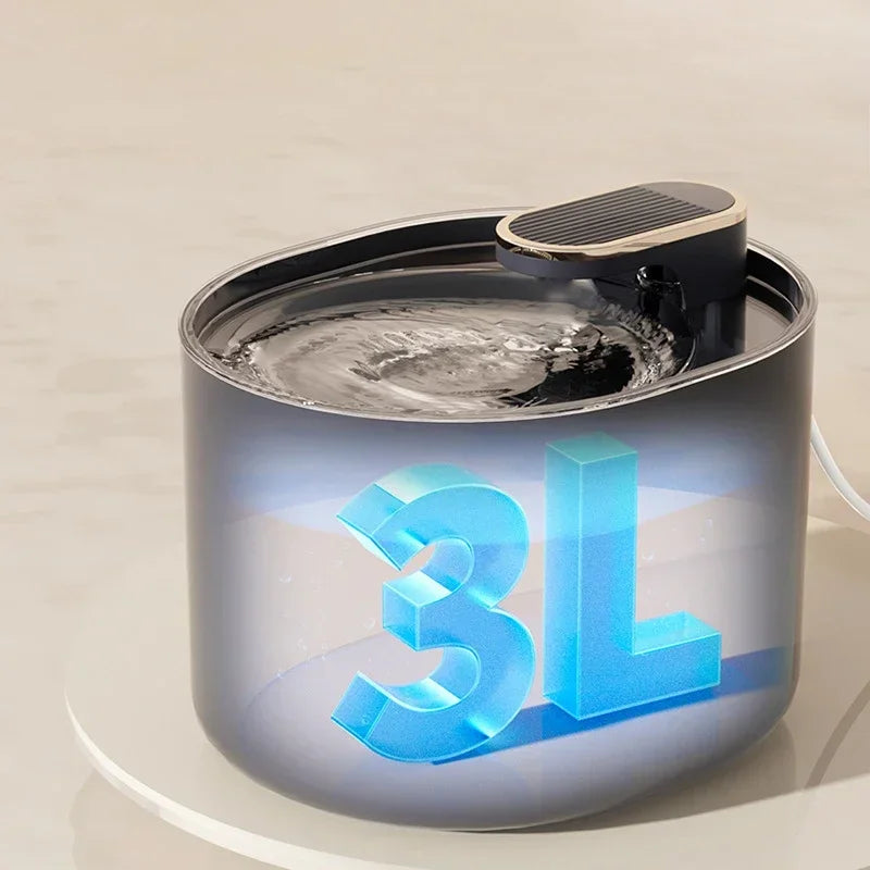 3L Automatic Pet Cat Water Fountain - USB Electric Mute Drinking Dispenser with Filter for Dogs and Cats
