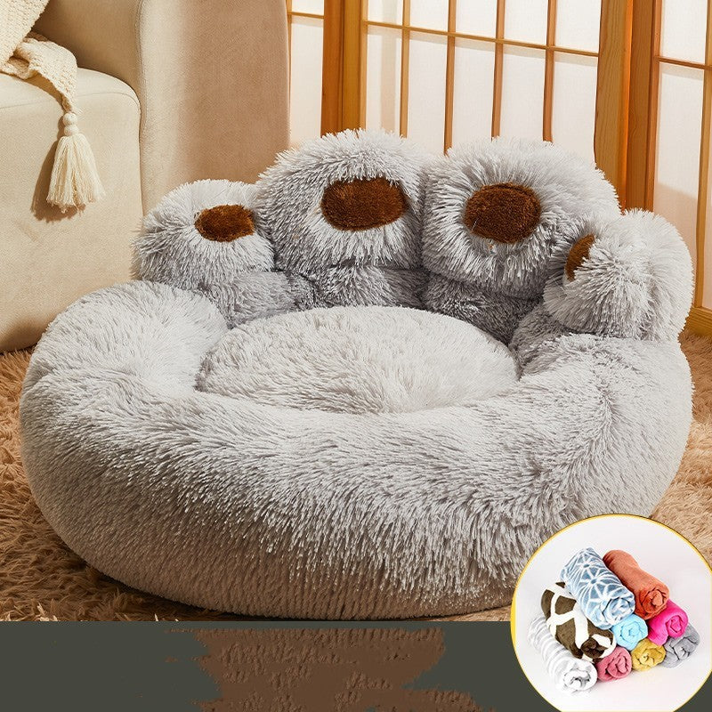 Cozy Fleece-Lined Dog Bed for Medium to Large Breeds - Perfect for Corgis and Golden Retrievers!