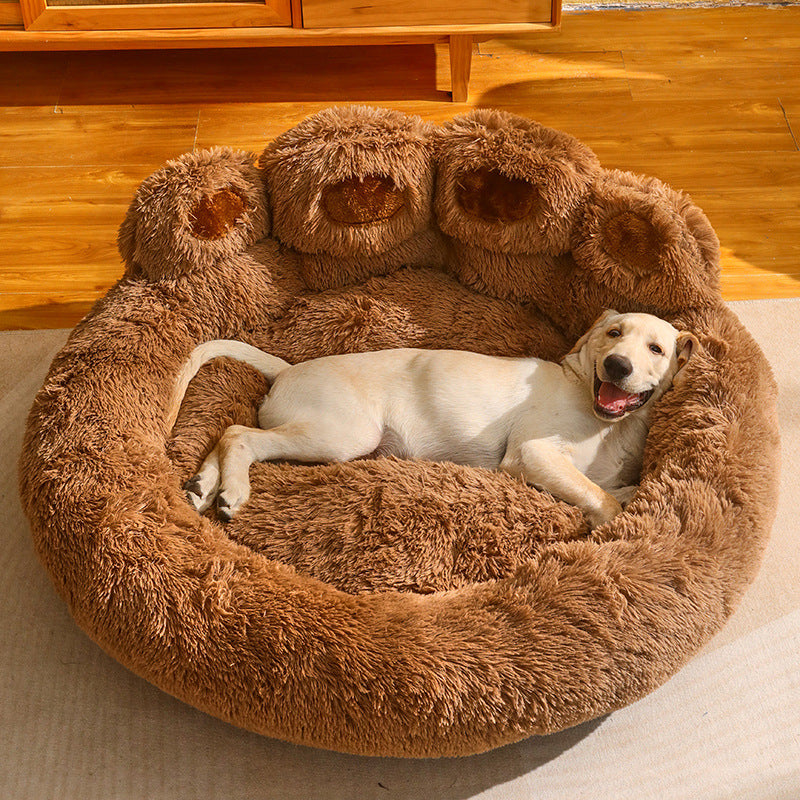 Cozy Fleece-Lined Dog Bed for Medium to Large Breeds - Perfect for Corgis and Golden Retrievers!