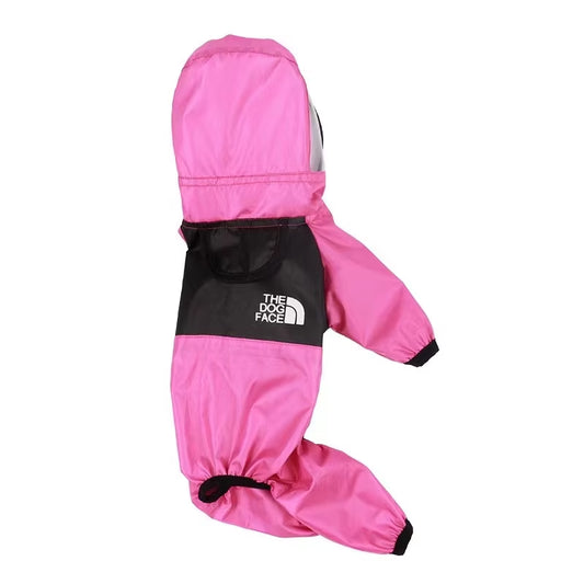 Waterproof Pet Dog Raincoat with Transparent Hood - Stylish Jumpsuit for Dogs and Cats