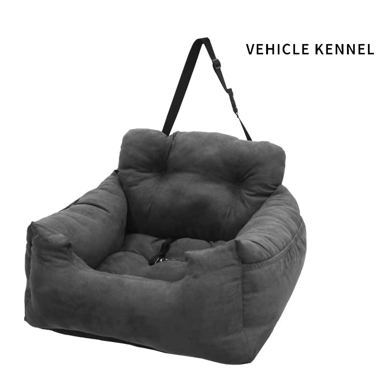 Premium Pet Car Seat Cover for Dogs & Cats - Travel Bed for Small to Medium Pets - Front & Back Seat Protector & Carrier
