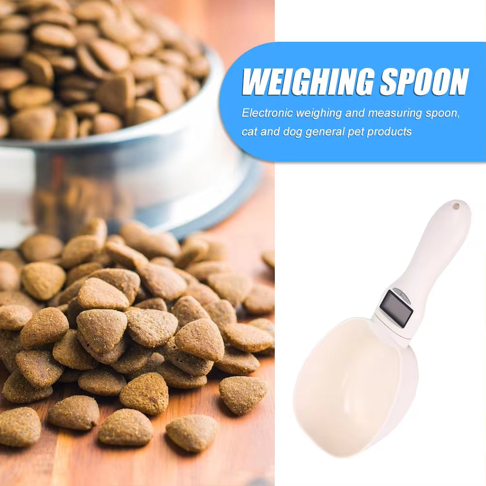 Digital Pet Food Scale & Measuring Spoon for Dogs and Cats - Accurate Weight & Volume Measurement