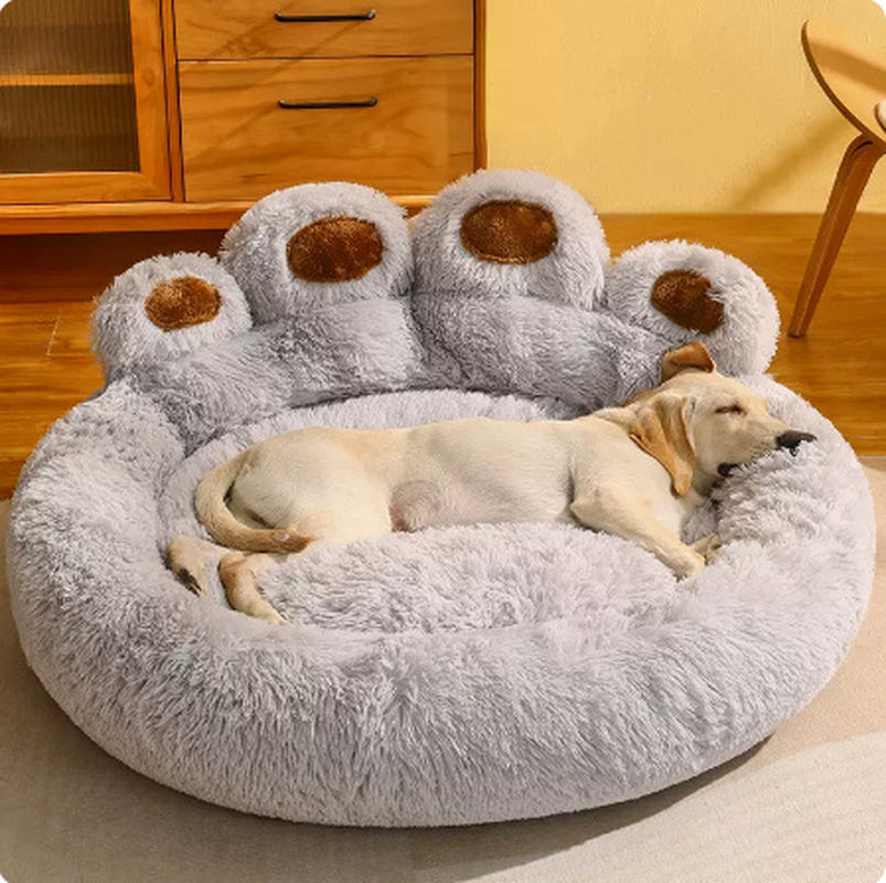 Cozy Fleece-Lined Dog Bed for Medium to Large Breeds - Perfect for Corgis and Golden Retrievers!
