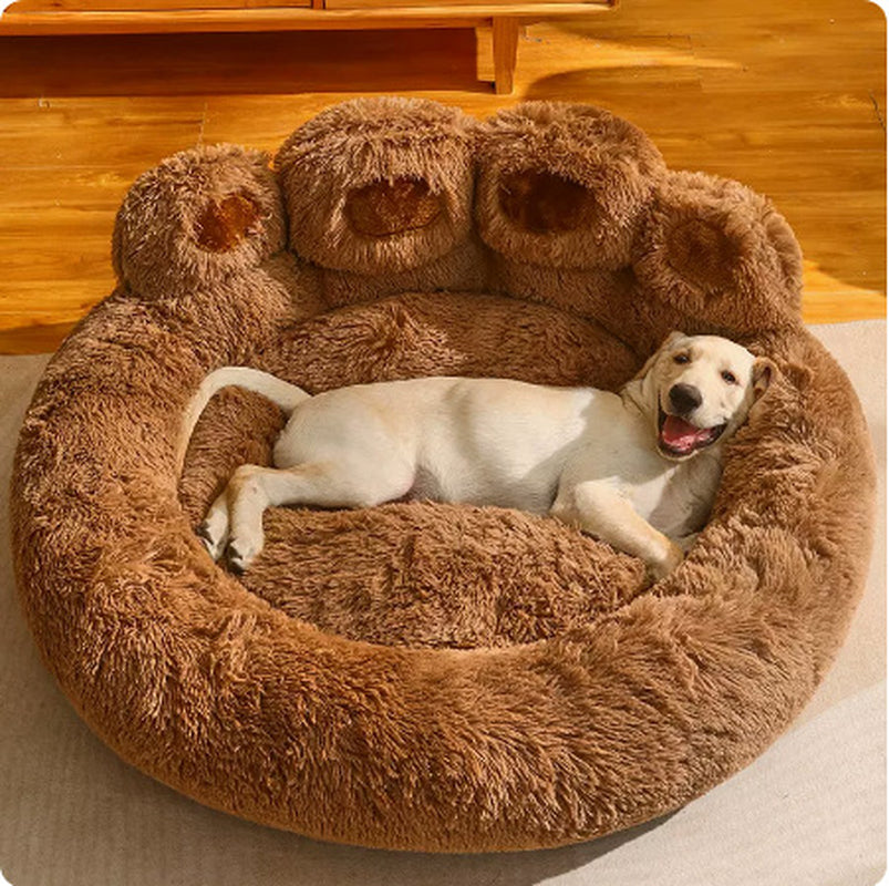 Cozy Fleece-Lined Dog Bed for Medium to Large Breeds - Perfect for Corgis and Golden Retrievers!