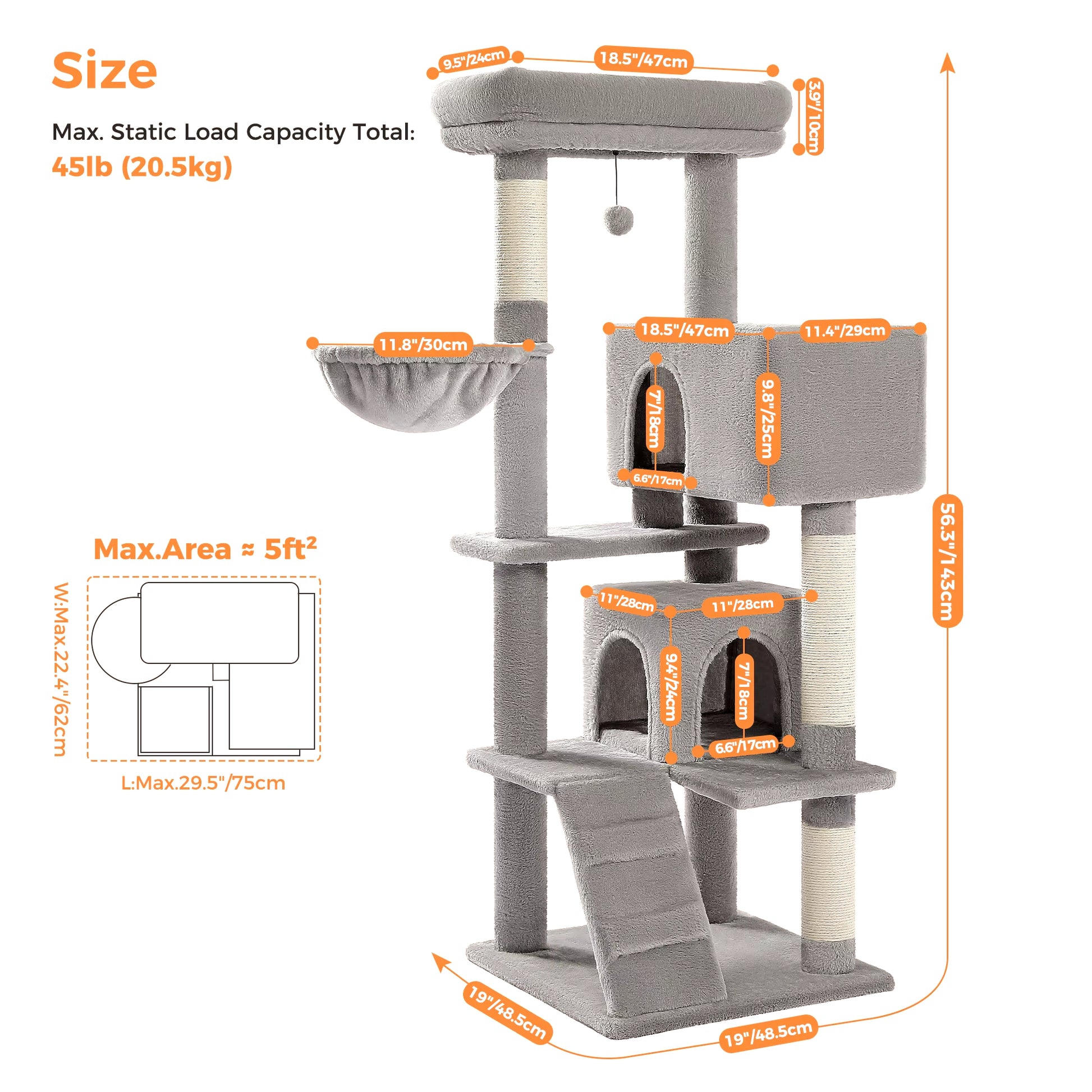 Elevate Your Cat's Playtime: Premium Multi-Level Luxury Cat Tree with Cozy Condos, Perches, and Scratching Post