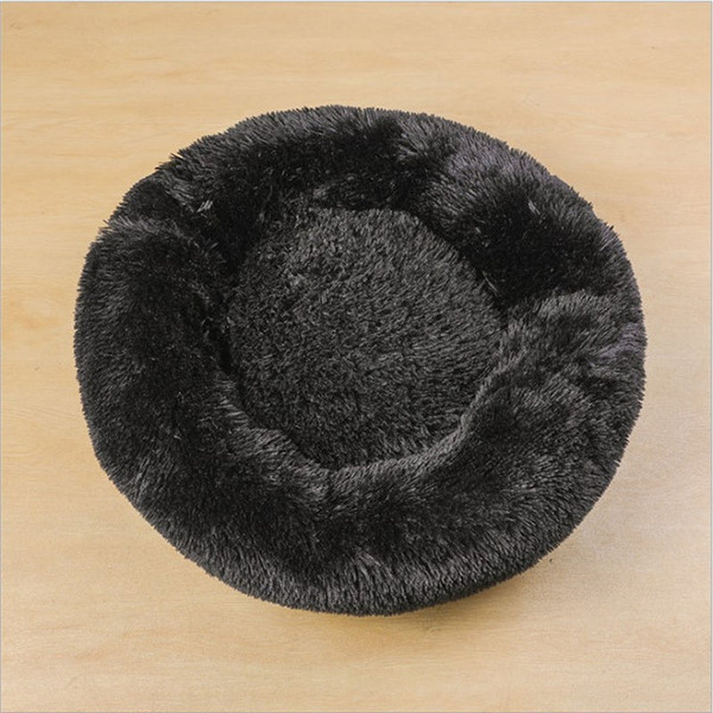 Cozy Round Plush Dog Bed for Small Dogs and Cats - Soft Pet Nest Mat for Puppies