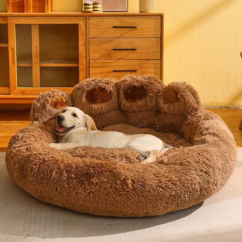 Cozy Fleece-Lined Dog Bed for Medium to Large Breeds - Perfect for Corgis and Golden Retrievers!