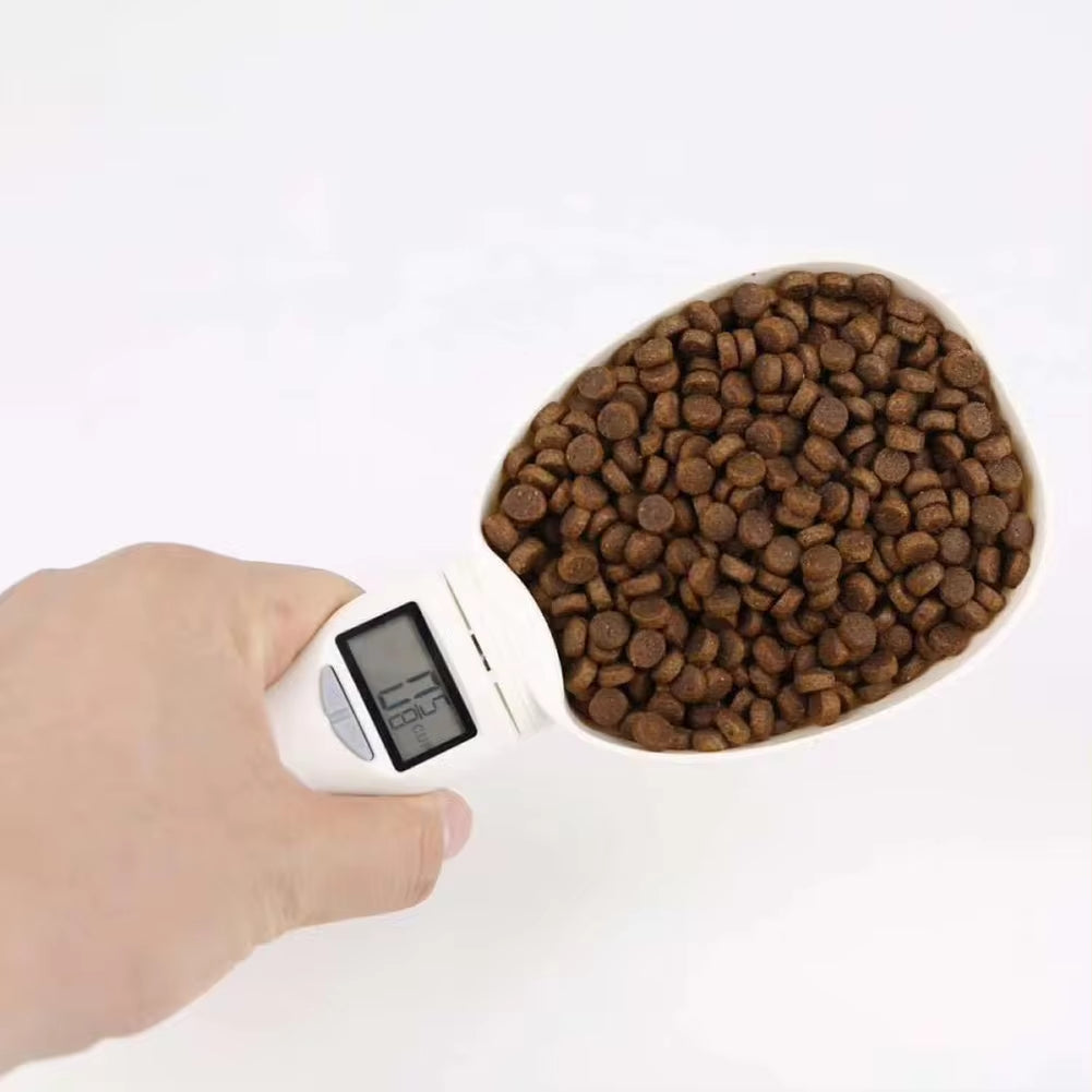 Digital Pet Food Scale & Measuring Spoon for Dogs and Cats - Accurate Weight & Volume Measurement