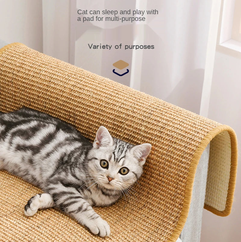Premium Sisal Cat Scratcher Mat - Protect Your Furniture & Keep Your Cat's Nails Sharp!
