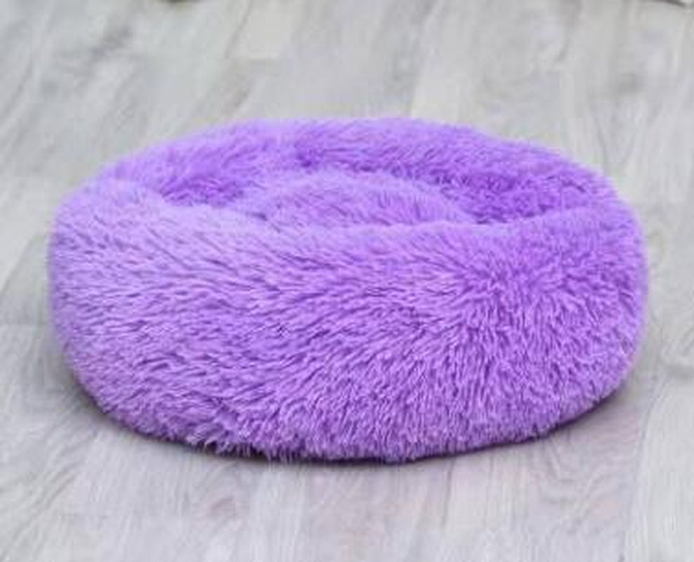 Cozy Round Plush Dog Bed for Small Dogs and Cats - Soft Pet Nest Mat for Puppies