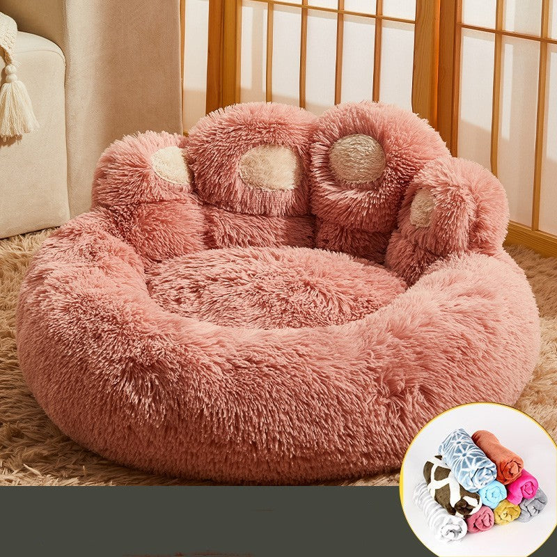 Cozy Fleece-Lined Dog Bed for Medium to Large Breeds - Perfect for Corgis and Golden Retrievers!