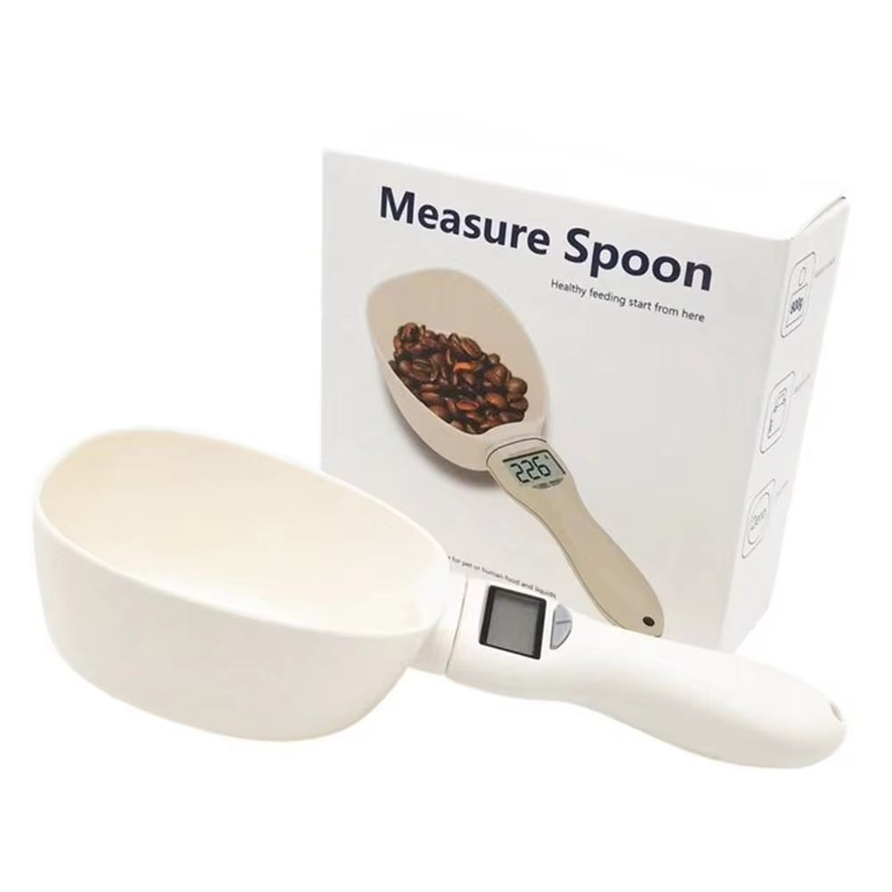 Digital Pet Food Scale & Measuring Spoon for Dogs and Cats - Accurate Weight & Volume Measurement