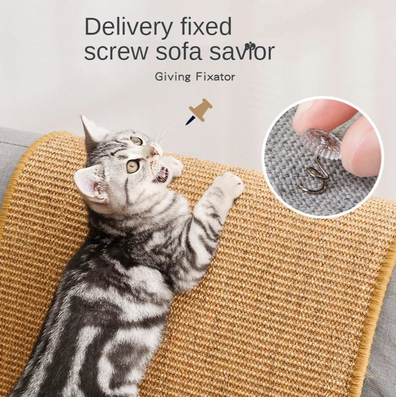 Premium Sisal Cat Scratcher Mat - Protect Your Furniture & Keep Your Cat's Nails Sharp!