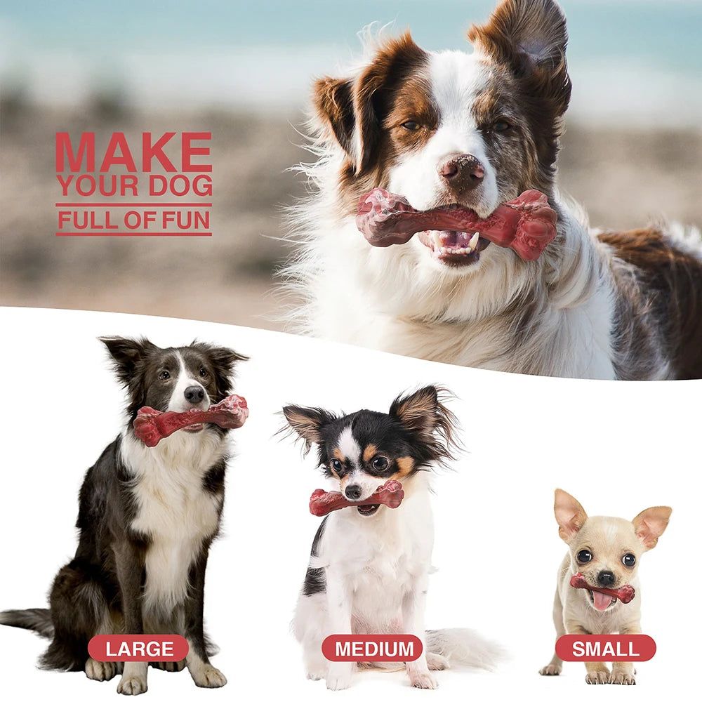 Indestructible Bone-Shaped Dog Toys for Aggressive Chewers - Perfect for Large Dogs & Teeth Cleaning Fun!
