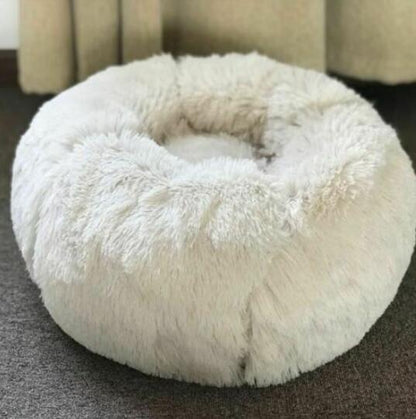 Cozy Round Plush Dog Bed for Small Dogs and Cats - Soft Pet Nest Mat for Puppies