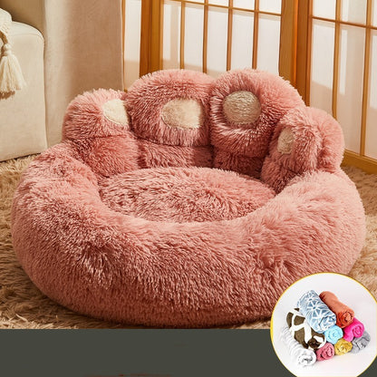 Cozy Fleece-Lined Dog Bed for Medium to Large Breeds - Perfect for Corgis and Golden Retrievers!