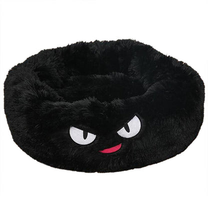 Cozy Round Plush Dog Bed for Small Dogs and Cats - Soft Pet Nest Mat for Puppies