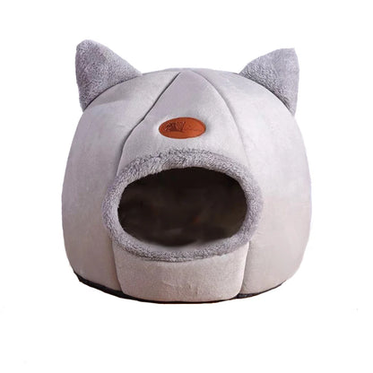 Cozy Winter Cat Bed & Small Dog House - Deep Sleep Comfort Tent Nest for Pets